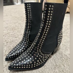 Studded Black Ankle Boots